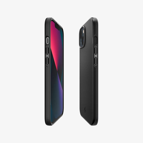 ACS03674 - iPhone 13 Pro Max Case Thin Fit in black showing the back